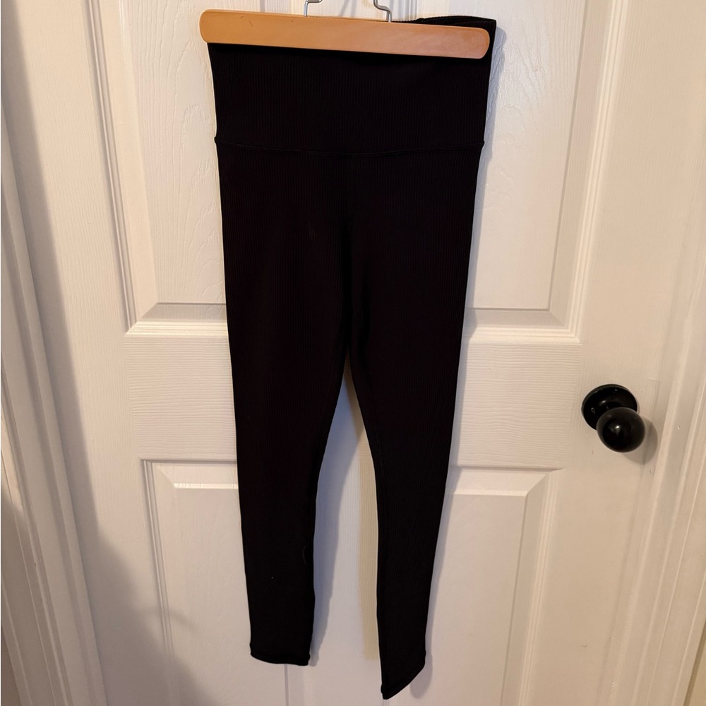 Athleta NWOT Ribbed Black Leggings